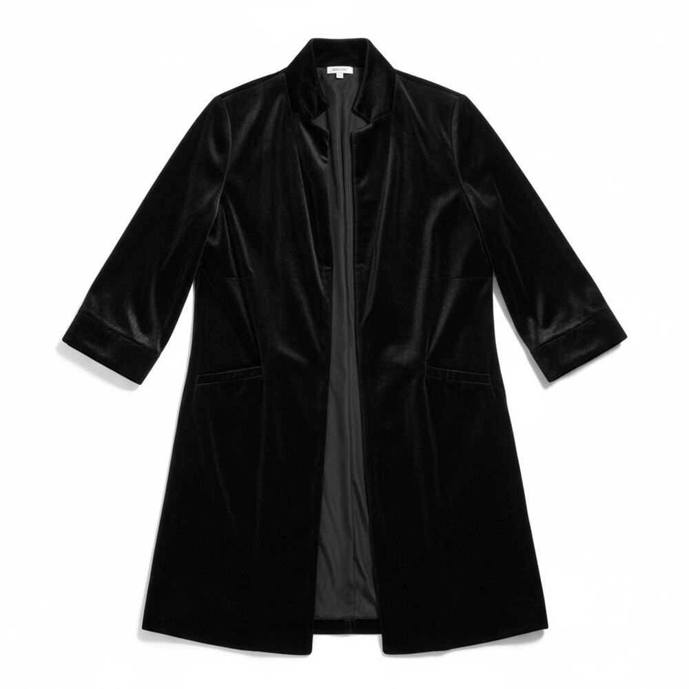 HAVE Black Velvet Blazer Duster Size M Longline Whimseygoth Dark Academia Luxury